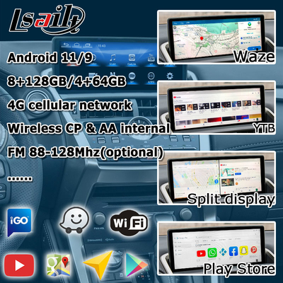 렉서스 NX200t 10.25 터치 스크린 업그레이드 헥사 프로세서 안드로이드 오토 무선 카플레이