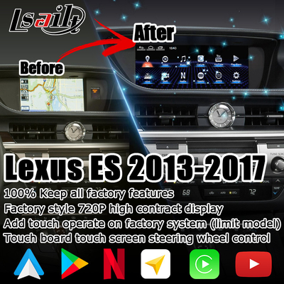 ES300h ES250 ES350 렉서스 안드로이드 스크린 업그레이드 카플레이 안드로이드 오토 대시캠 10.25" Lsailt