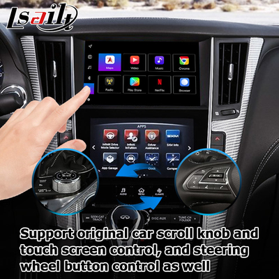 GPS 카플레이 인터페이스, 8+128GB 안드로이드 11 네비게이션 박스 인터페이스 인피니티 Q50 / Q60