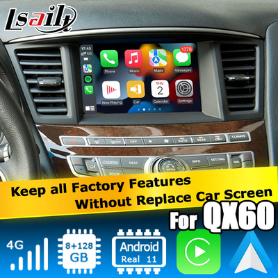 인피니티 QX60 GPS 안드로이드 오토 카플레이 내비게이션 시스템 멀티미디어 인터페이스 안드로이드 11 8+128GB