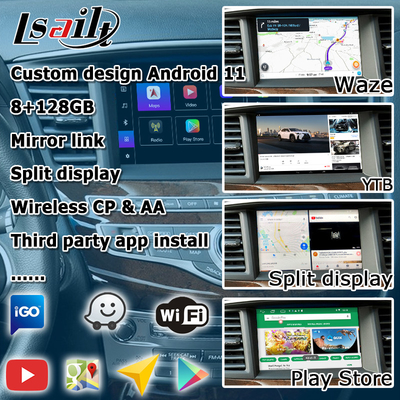 인피니티 QX60 GPS 안드로이드 오토 카플레이 내비게이션 시스템 멀티미디어 인터페이스 안드로이드 11 8+128GB