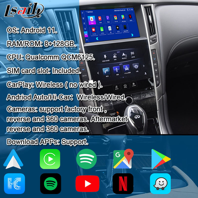 인피니티 Q50 Q60 2014-2020 카플레이 인터페이스, 안드로이드 네비게이션 박스