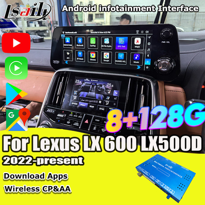 렉서스 LX600 LX500d RX ES NX 2021- 유튜브, 넷플릭스, 무선 카플레이 지원