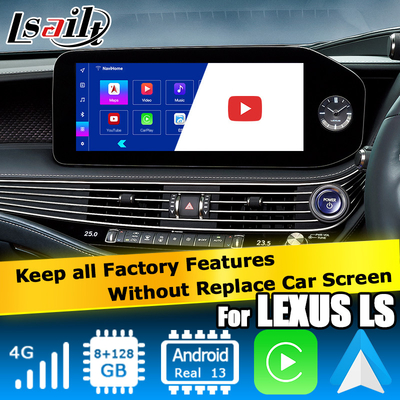 렉서스 LS500h LS500 LS350 2022 안드로이드 13 비디오 인터페이스 8+128GB 퀄컴 기반