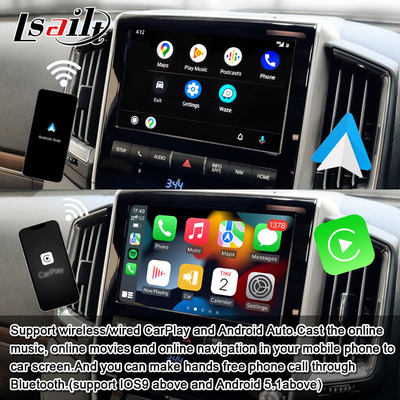 8+128GB 퀄컴 안드로이드 멀티미디어 비디오 인터페이스 랜드 크루저 2013-2021 LC200, VX_R, GX_R 무선 카플레이