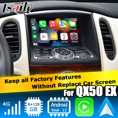 인피니티 QX50 / EX EX35 EX37 자동차 안드로이드 13 시스템 인터페이스 박스 카플레이 안드로이드 자동 디스플레이 Lsailt