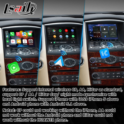 인피니티 QX50 / EX EX35 EX37 자동차 안드로이드 13 시스템 인터페이스 박스 카플레이 안드로이드 자동 디스플레이 Lsailt