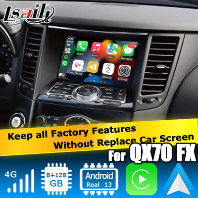 안드로이드 13 내비게이션 자동차 비디오 인터페이스 지원 Waze / Youtube For Infiniti QX70 / FX50 FX35 FX37