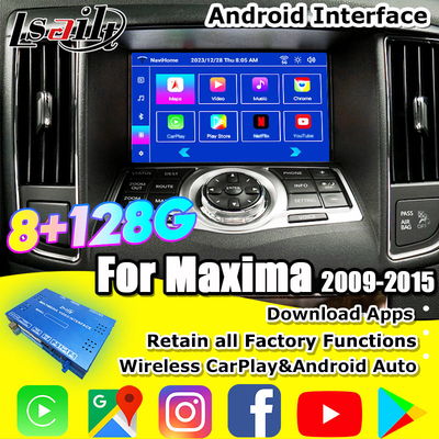 구글, 유튜브, 넷플릭스와 함께 Nissan Maxima 09-15 Infiniti G37용 Lsailt 8G CarPlay&Android 비디오 인터페이스