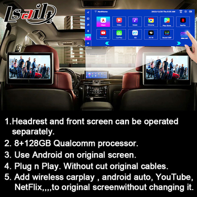 구글, 유튜브, 넷플릭스와 함께 Nissan Maxima 09-15 Infiniti G37용 Lsailt 8G CarPlay&Android 비디오 인터페이스