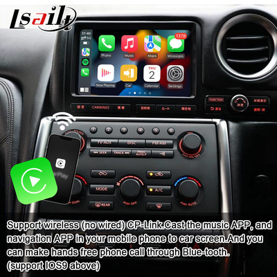 Lsailt 안드로이드 멀티미디어 인터페이스 GT-R GTR R35 2011-2016 무선 카플레이 인터페이스 유튜브, GPS,8+128 GB 포함