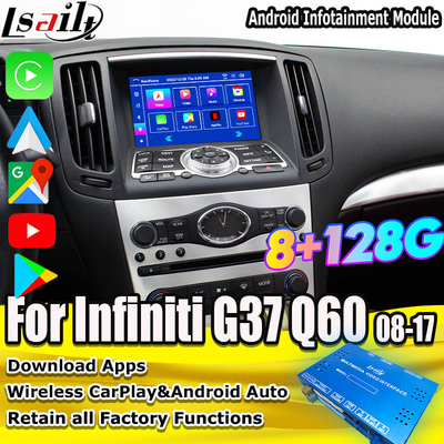 인피니티 G35 G37 Q60 Q40 2008-2016용 8G 안드로이드 인포테인먼트 모듈 유튜브, 구글 플레이 포함