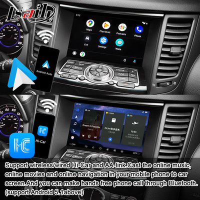 인피니티 QX70 FX35 FX37 2008-2017 통합 무선 카플레이, 안드로이드 오토용 안드로이드 멀티미디어 인터페이스