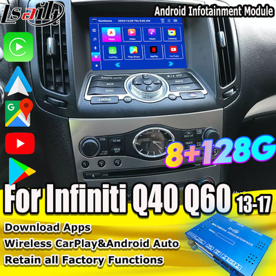 인피니티 Q40 Q60 G37 G35 인포테인먼트 모듈 통합 무선 카플레이용 Lsailt 8G 안드로이드 멀티미디어 인터페이스