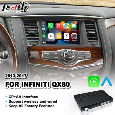 인피니티 QX80 2013-2017의 Lsailt 무선 안드로이드 오토 카플레이 인터페이스