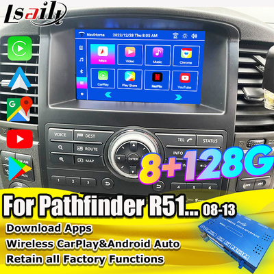 Lsailt OEM 통합 안드로이드 멀티미디어 비디오 인터페이스 파스파인더 R51 닛산 나바라 D40 카플레이&안드로이드 오토 리트로피트