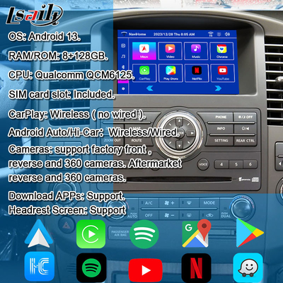 Lsailt OEM 통합 안드로이드 멀티미디어 비디오 인터페이스 파스파인더 R51 닛산 나바라 D40 카플레이&안드로이드 오토 리트로피트