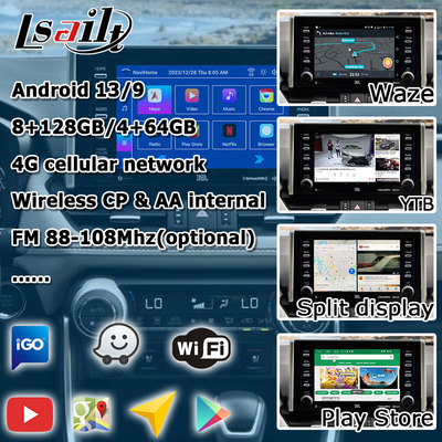 8+128GB 안드로이드 13 카플레이 안드로이드 인터페이스 For Toyoat RAV4 2019 To Present 터치 N Go 3