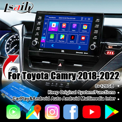 토요타 캠리 2018-2021 RAV-4, 시엔나 OEM 스크린 업그레이드 안드로이드 멀티미디어 시스템 유튜브, 넷플릭스 포함