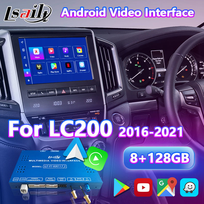 Lsailt 안드로이드 멀티미디어 비디오 인터페이스 2016-2021 토요타 랜드 크루저 LC 200 GXL VX VXR VX-R 사하라 LC200