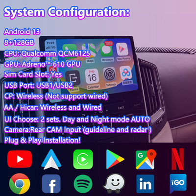 Toyota Land Cruiser LC200 GXR GX-R FST LC 200 2018-2022용 Lsailt 안드로이드 멀티미디어 비디오 인터페이스