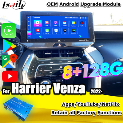 Lsailt OEM Android 업그레이드 모듈 Harrier Venza Toyota 2022-12.3 인치 안드로이드 멀티미디어 인터페이스 유튜브, 넷플릭스