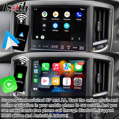 Lsailt 무선 Apple CarPlay 인터페이스 (Crown S210 2013-2016 AWS210 GRS210 GWS214 GWS215 Majesta Athlete Royal Saloon용) 후방 카메라, Android Auto 지원