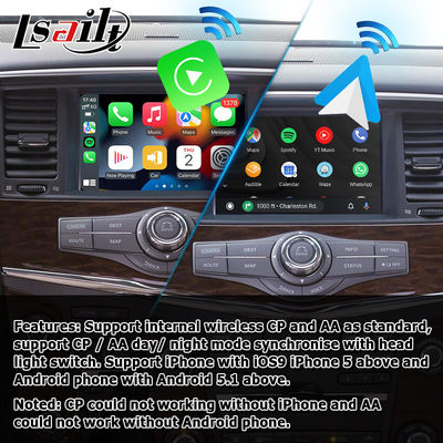 Nissan Patrol Armada Y62 2011-2017 안드로이드 자동 비디오 인터페이스 무선 Carplay