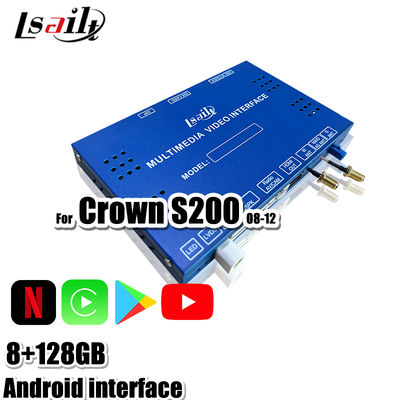 Toyota Crown S200 URS206 2008-2012 모델용 Android 13 멀티미디어 인터페이스, YouTube, NetFlix, Google Map 포함 Android 업그레이드 모듈