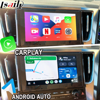 알파드 30 시리즈 벨파이어 토요타용 무선 Apple CarPlay/Android Auto 업그레이드 모듈, FM 라디오, 에어컨, 미러링, 카메라 지원