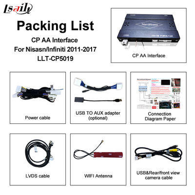 Infiniti Q70 Q70L M35 M45 Fuga 2009-2019용 CarPlay 인터페이스, 무선 Android Auto 어댑터 통합, 휴대폰 미러링, AC 온도 조절