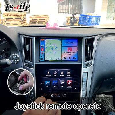 Q50 Q60 OEM 애플 카플레이 업그레이드 모듈 통합 모바일 폰 미러링, AC 온도 표시, 구글 지도, 스포티파이