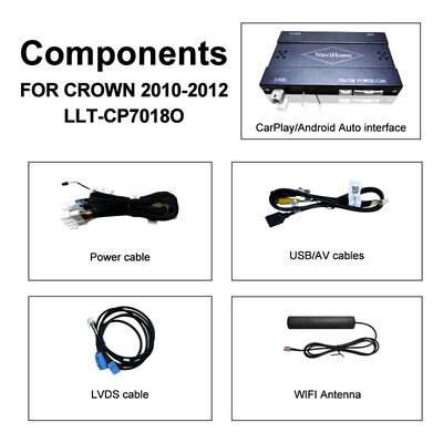 크라운 S200 RS204 GWS204 URS204 URS206 마제스타 XV 애슬릿 세단 토요타 통합 안드로이드 오토용 무선 애플 카플레이 박스
