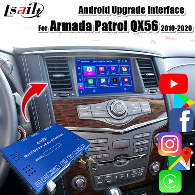 Armada Patrol Y62 순정 화면 업그레이드를 위한 Android 13 멀티미디어 모듈 (무선 CarPlay, YouTube, Google 지도 포함)