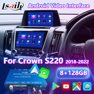 카플레이와 함께 토요타 크라운 S220 2018-2022의 Lsailt 안드로이드 멀티미디어 비디오 인터페이스