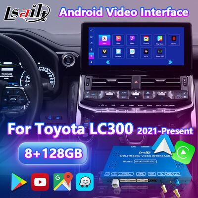 Lsailt 안드로이드 내비게이션 카플레이 인터페이스 2021-2024 토요타 랜드 크루저 300 GX-R VX-R GR GR-S 사하라 ZX VX LC300