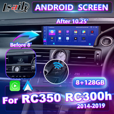 Lsailt 안드로이드 Carplay 멀티미디어 인터페이스 화면 2014-2018 Lexus RC350 RC300h RC200t RC300 RCF