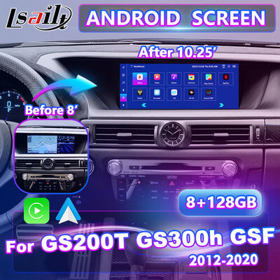 Lsailt 안드로이드 카플레이 멀티미디어 화면 2012-2020 렉서스 GS 200t GS300h GS250 GS350 GS450h GSF GS200t