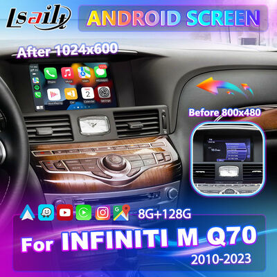 Lsailt 안드로이드 Carplay 멀티미디어 화면 2010-2023 인피니티 M25 M30d M37 M56 M35h Y51 Q70