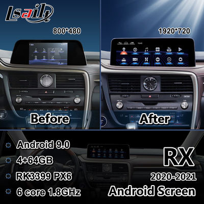 Lsailt 12.3 인치 무선 안드로이드 자동 Carplay 멀티미디어 화면 Lexus RX RX350 RX450h