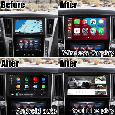 GPS 카플레이 인터페이스, 8+128GB 안드로이드 13 내비게이션 박스 인터페이스 인피니티 Q50 / Q60용