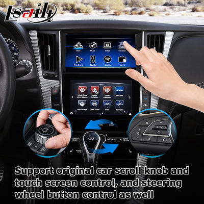 GPS 카플레이 인터페이스, 8+128GB 안드로이드 13 내비게이션 박스 인터페이스 인피니티 Q50 / Q60용