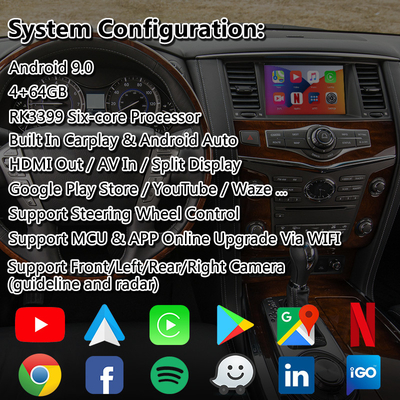 인피니티 QX80 QX56 QX60 QX70용 Lsailt Android Carplay 멀티미디어 인터페이스