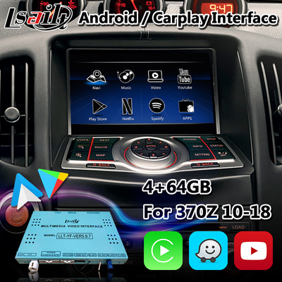 Youtube Waze NetFlix를 사용하는 Nissan 370Z용 Lsailt Android Carplay 인터페이스