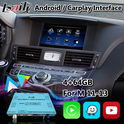 NetFlix Yandex가 장착된 인피니티 M37S M37 M35 M45용 Lsailt Carplay Android 멀티미디어 인터페이스