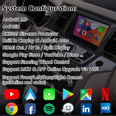 Lsailt Carplay를 가진 Nissan Murano Z51를 위한 안드로이드 항법 차 멀티미디어 공용영역