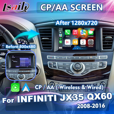 인피니티 JX35 QX60 8 인치 무선 카플레이 안드로이드 오토 HD 대체 화면